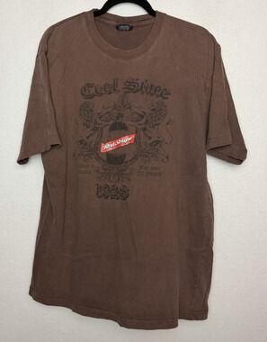 Red Stripe Jamaican Lager Brown T-Shirt Short Sleeve Cotton Men's Size XL
